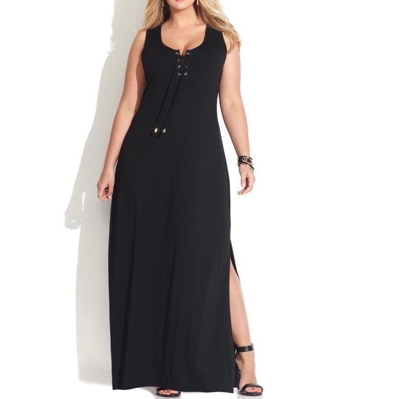 Vince Camuto Dresses & Skirts - NWT Vince Camuto Black Lace Up Sleeveless Maxi Dress